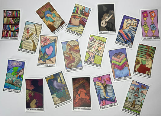 Book Tarot Card Vinyl Stickers